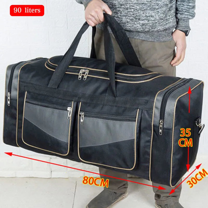 60L 90L Nylon Luggage Gym Bags Outdoor Bag
