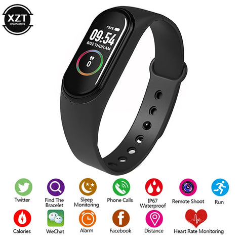 M4 Smart Watch Wristband IP65 Waterproof Blood Pressure Heart Rate Monitor
