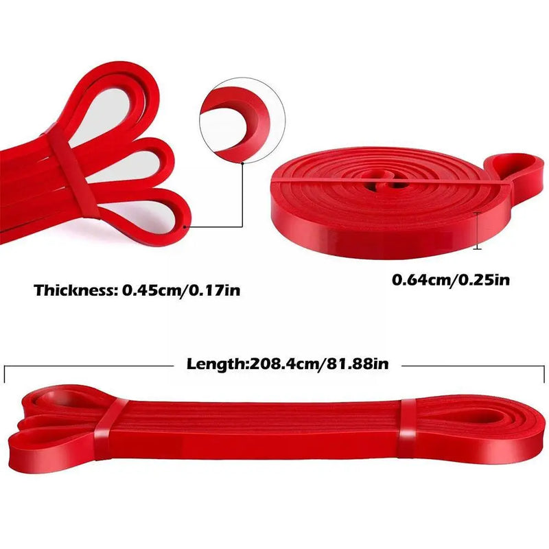 Inch Fitness Resistance Bands Rubber Elastic Expander Tension  RedInch Fitness Resistance Bands Rubber Elastic Expander Tension Red