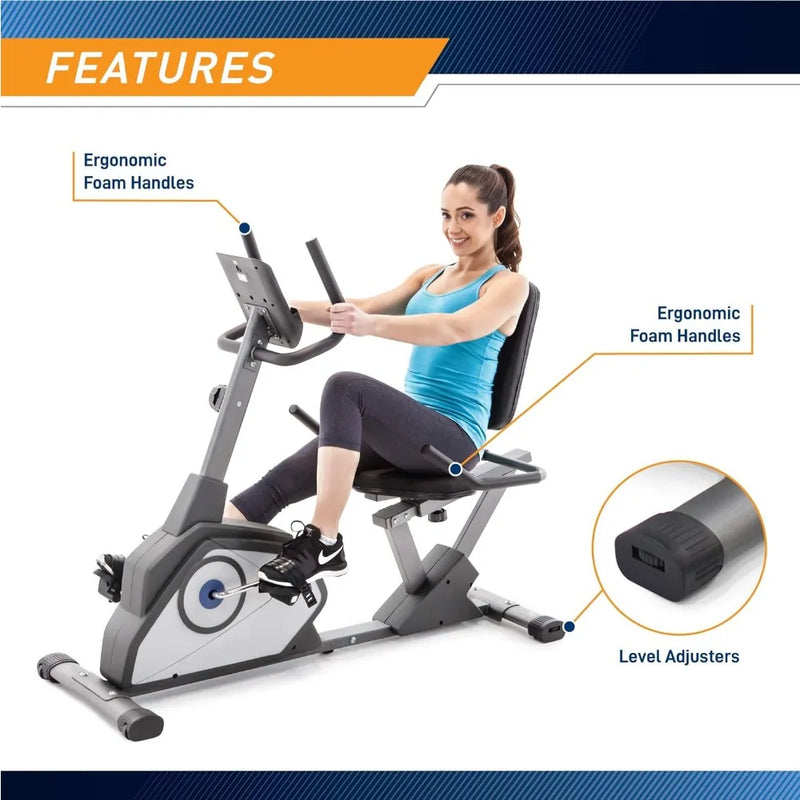 Recumbent Exercise Bike with Magnetic Resistance and Pulse SensorRecumbent Exercise Bike