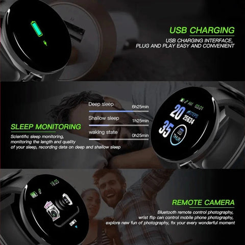 B41 Smart Bracelet 2024 Real Step Fitness Tracker Sports Smartwatch