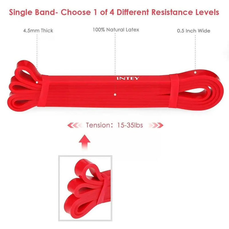 Inch Fitness Resistance Bands Rubber Elastic Expander Tension  RedInch Fitness Resistance Bands Rubber Elastic Expander Tension Red