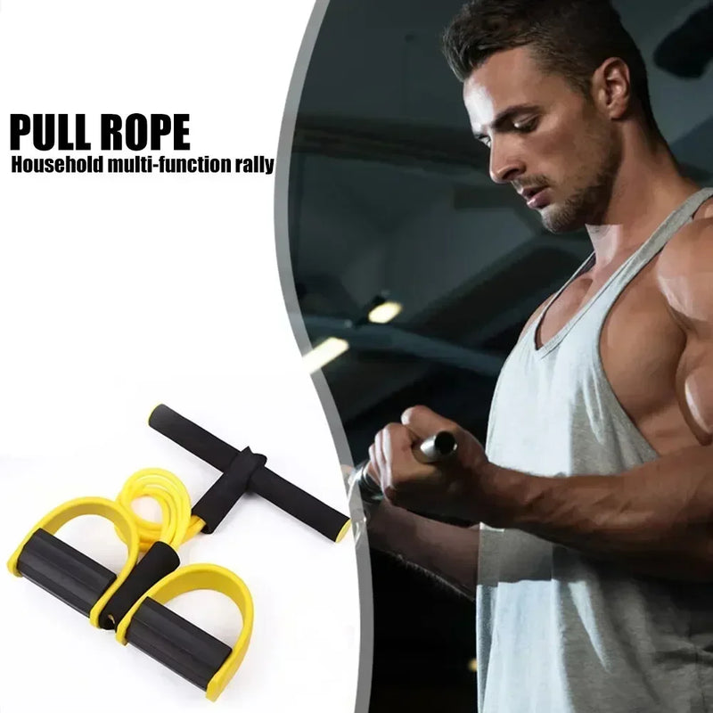 Pedal Resistance Band, 4 Tube Pedal Ankle Puller Multi-Function Sit upPedal Resistance Band, 4 Tube Pedal Ankle Puller Multi-Function Sit