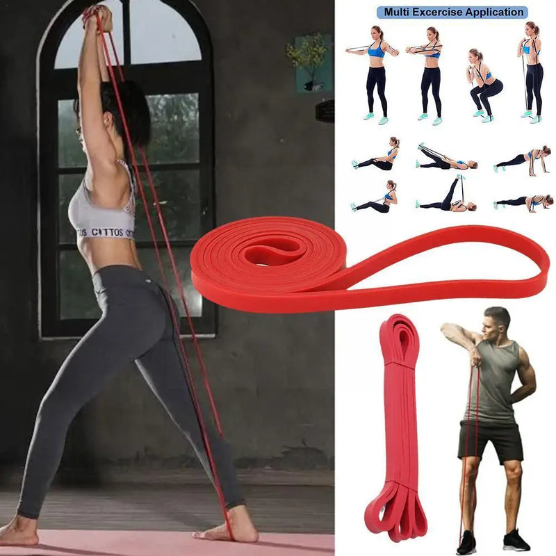 Inch Fitness Resistance Bands Rubber Elastic Expander Tension  RedInch Fitness Resistance Bands Rubber Elastic Expander Tension Red