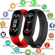 M6 Smartwatch Heart Rate Blood Pressure Monitoring Fitness Tracker