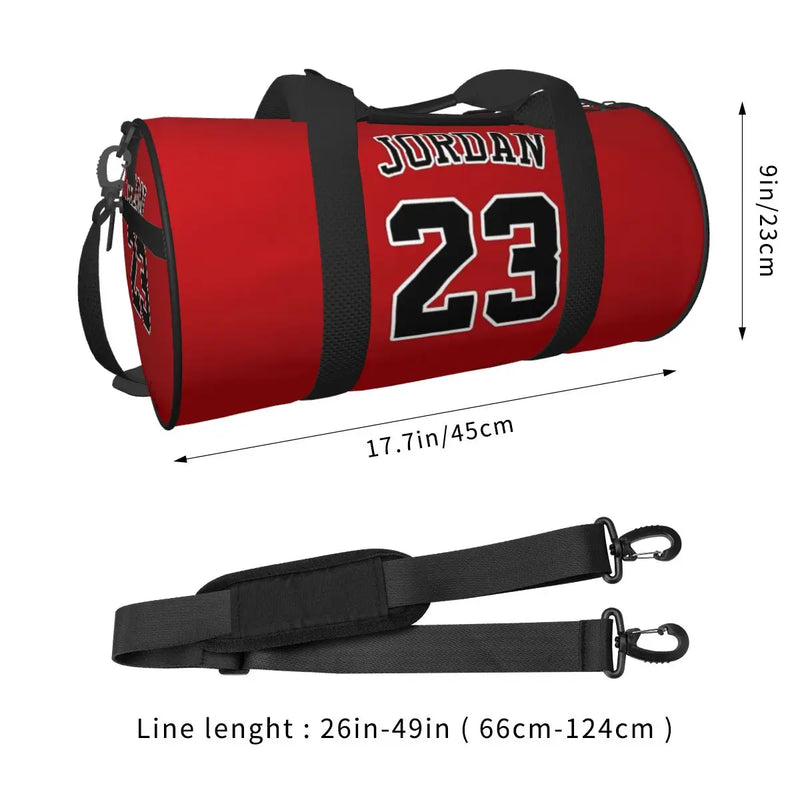 Basketball Red 23 Number Sports Bags Training Gym Bag - Bodi Hype