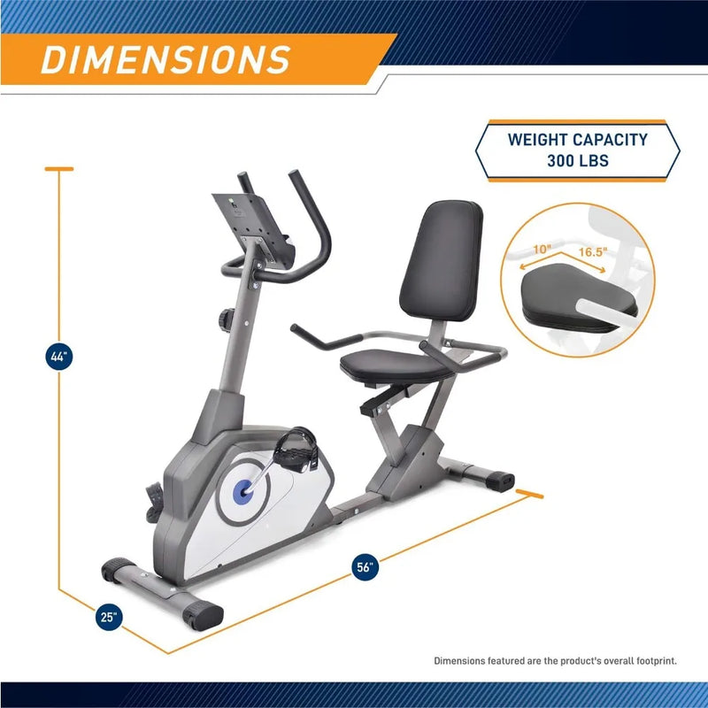 Recumbent Exercise Bike with Magnetic Resistance and Pulse SensorRecumbent Exercise Bike